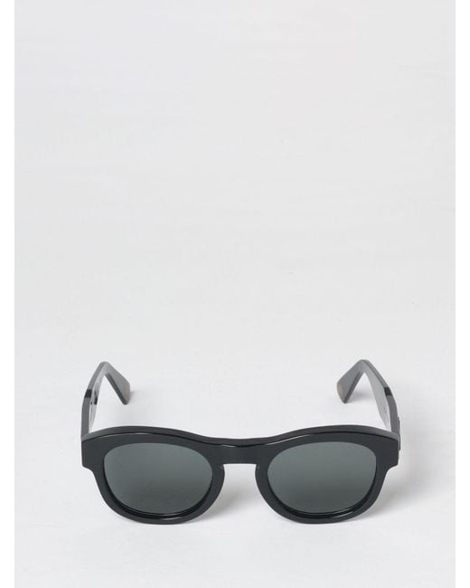 Ophy X Borsalino Black Ingrid Rounded Acetate Sunglasses for men