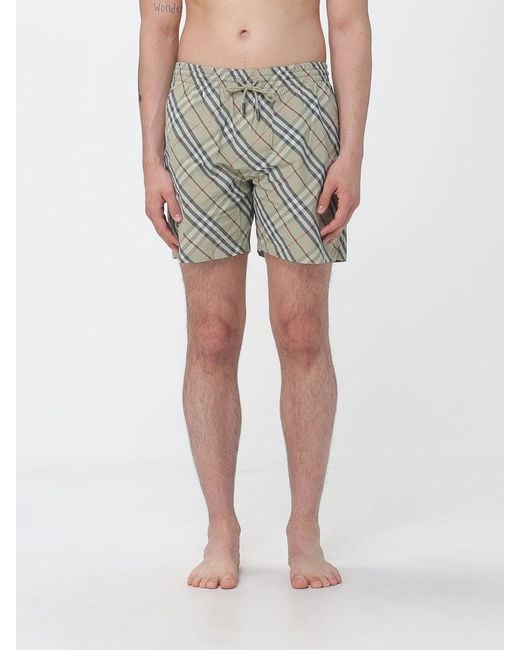 Burberry Green Check Swimsuit for men