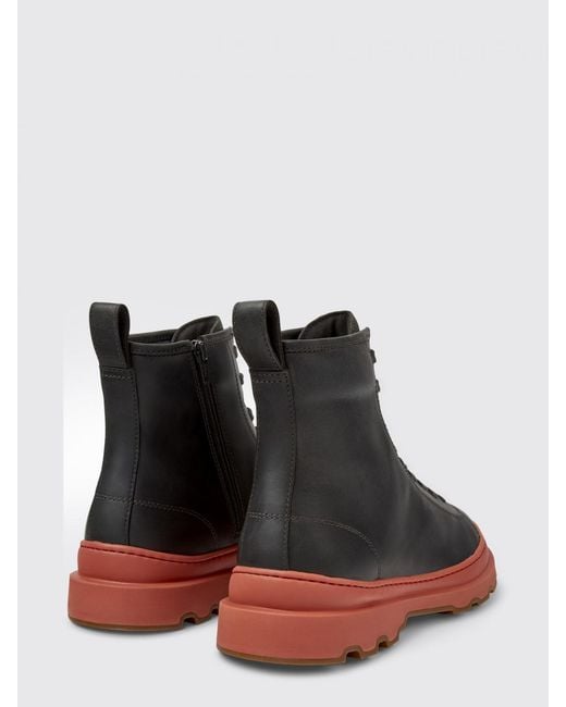 Camper Gray Brutus+ Leather Ankle Boots for men