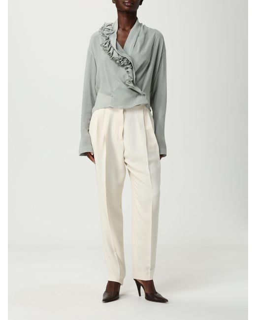 Alberta Ferretti Natural Hemdbluse Damen