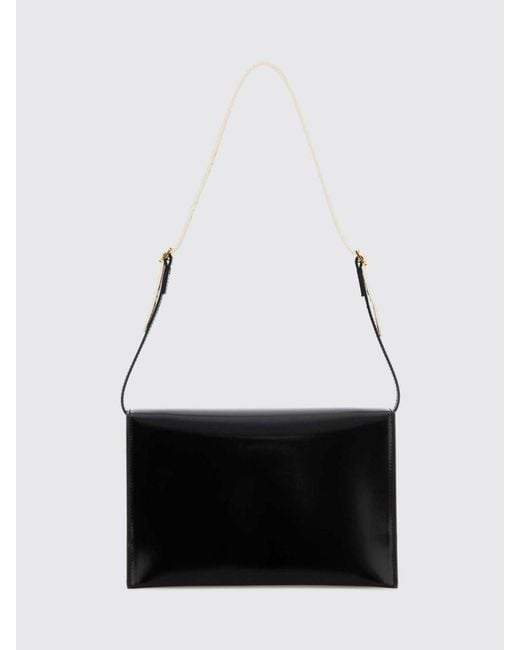 Jil Sander White File Calfskin Shoulder Bag