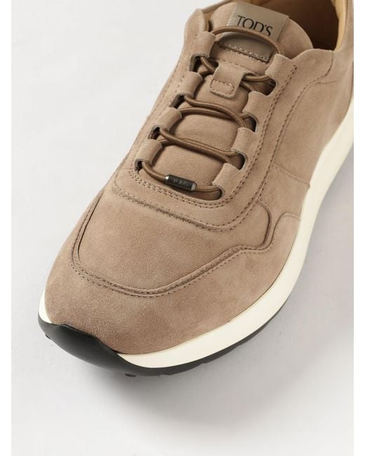 Tod's Natural Dot Suede Sneakers for men