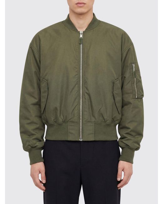 Entire studios Green Nylon Bomber Jacket for men