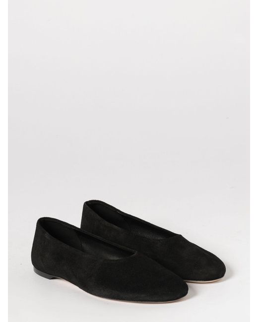 Totême  White Suede Ballerina Flats