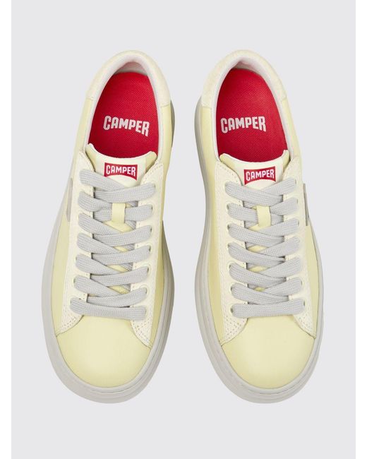 Camper Yellow Runner Leather Sneakers