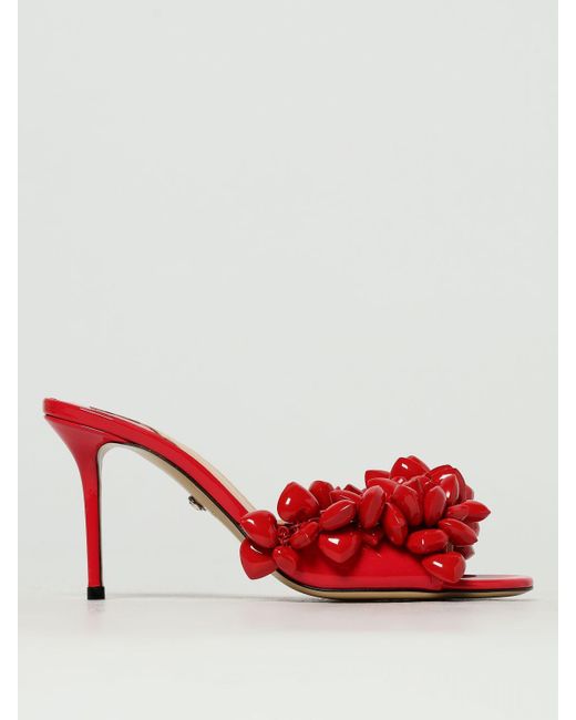 Mach & Mach Red Flache Sandalen Damen