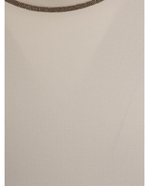 Fabiana Filippi Blue Stretch Cotton Top