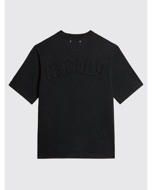 Golden Goose Deluxe Brand Black Tone-On-Tone Logo Cotton Crewneck T-Shirt for men