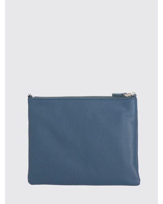 Coccinelle Blue Best Grained Leather Clutch
