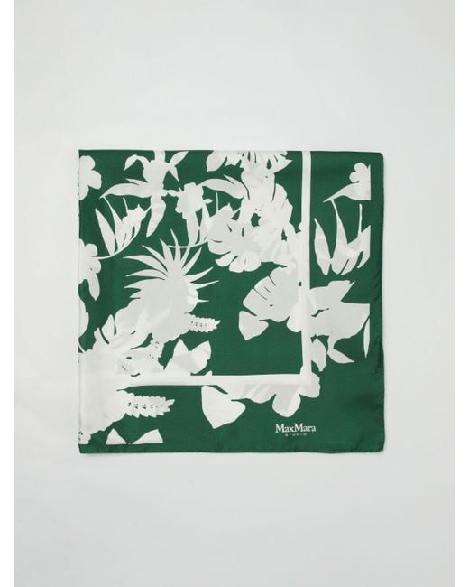 Max Mara Green Seidentuch Damen