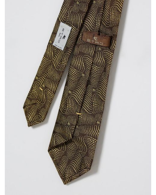 Corbata De Seda Jacquard Etro de hombre de color White