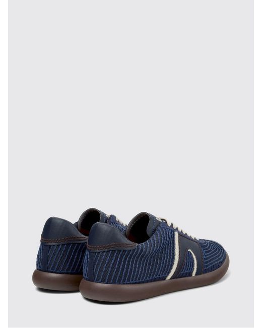 Camper Blue Pelotas Soller Recycled Polyester And Leather Sneakers With Stitching for men