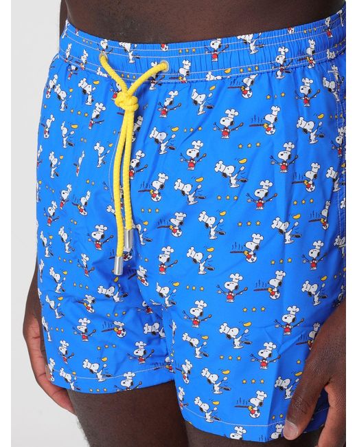 Mc2 Saint Barth Blue Printed Boxer Swim Trunks for men