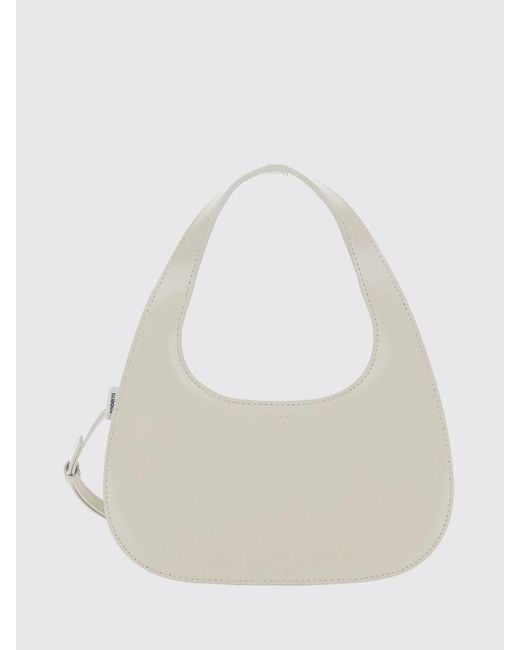 Coperni White Swipe Smooth Cowhide Handbag With Removable Shoulder Strap