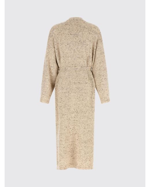 Fabiana Filippi Natural Long Robe-Style Cardigan