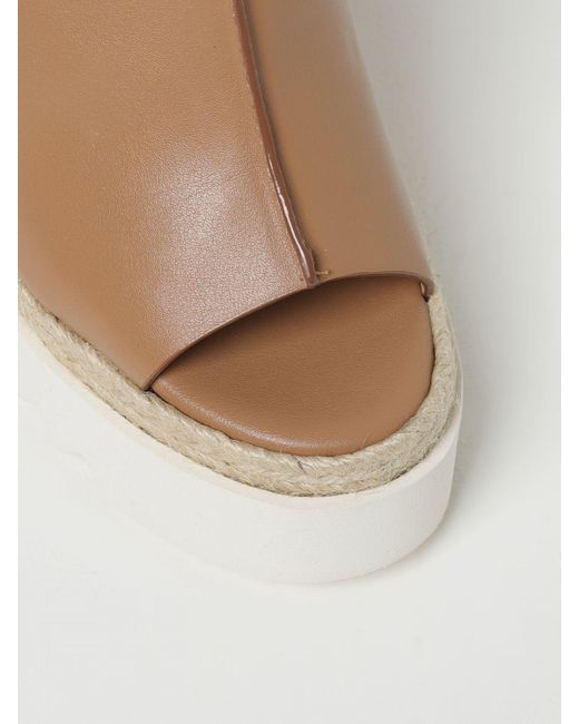 Sandalo con zeppa in pelle sintetica di Stella McCartney in White