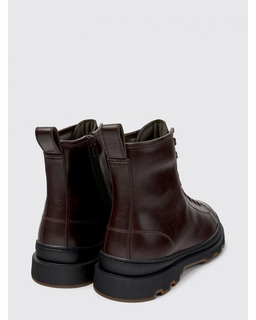 Camper Brown Brutus+ Leather Ankle Boots for men