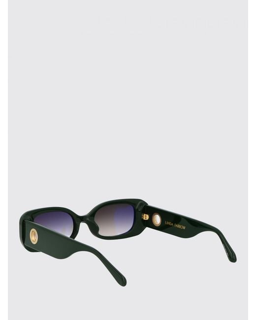 Linda Farrow Green Lola Acetate Sunglasses