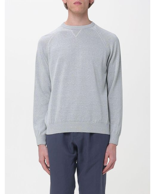 Eleventy Gray Basic Crew Neck Sweater for men