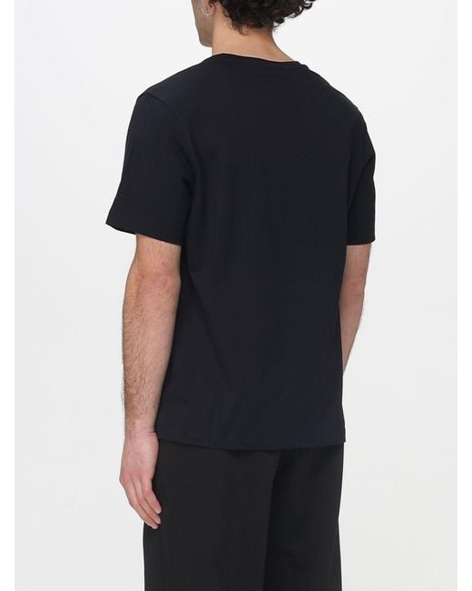 T-Shirt Basic di Laneus in Black da Uomo