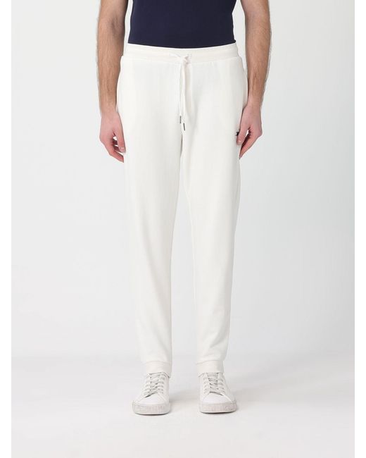 La Martina White Cotton Jogging Trousers for men
