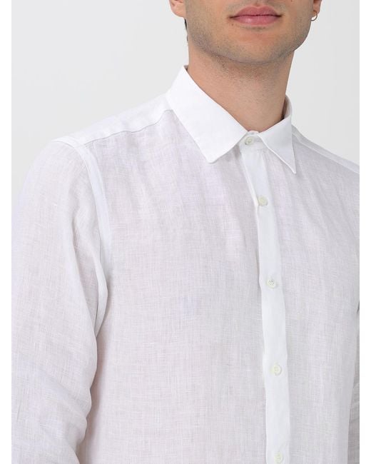 Kampos White Classic Linen Shirt for men