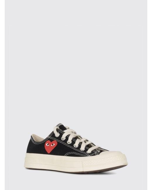 COMME DES GARÇONS PLAY White Canvas Sneakers for men