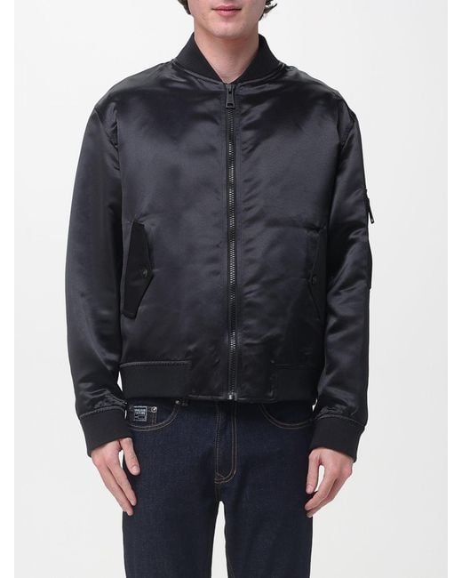 Versace Jeans Couture Blue Polyester Bomber Jacket for men