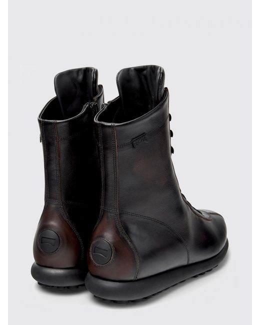 Camper Black Pelotas Vegetable-Tanned Leather Boots for men