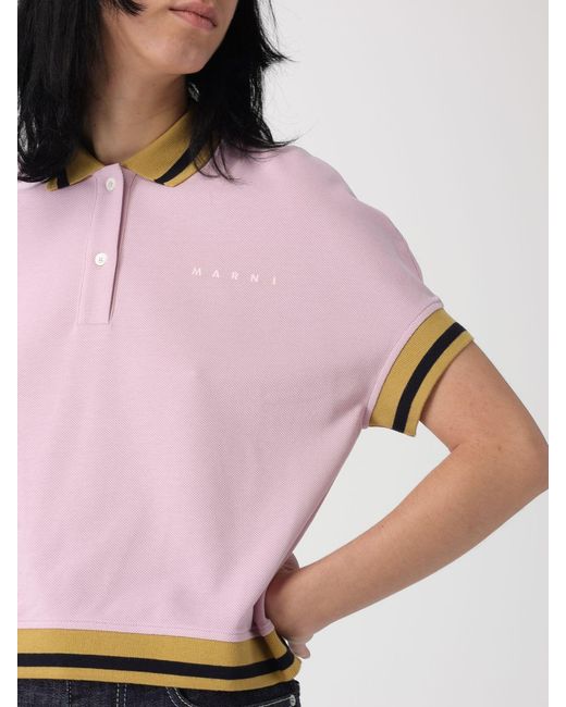 Marni Pink Cotton Polo Shirt