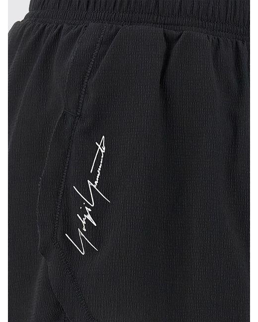 Y-3 Black Stretch Technical Fabric Sports Shorts With Elasticated Mid-Rise Waist