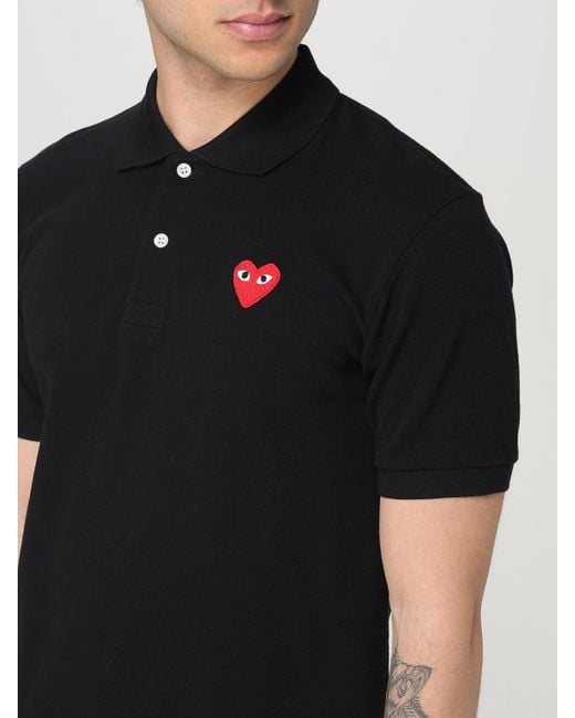 Polo Comme Des Garçons di COMME DES GARÇONS PLAY in Black da Uomo