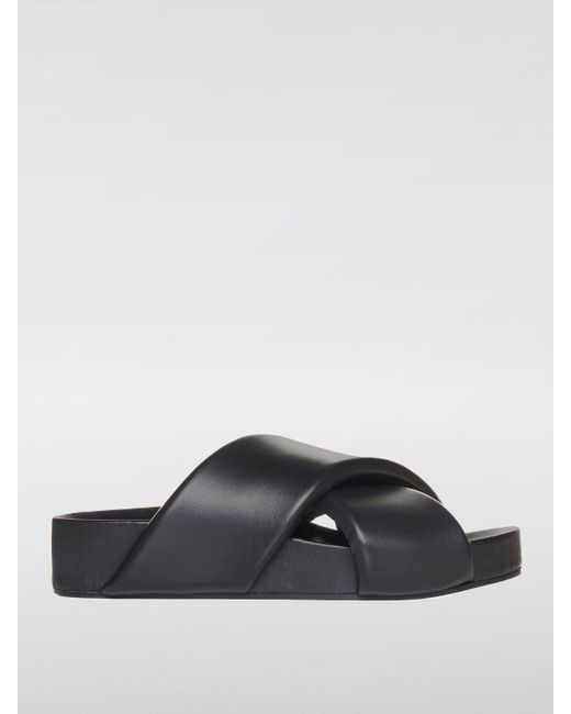 Jil Sander Black Flat Sandals