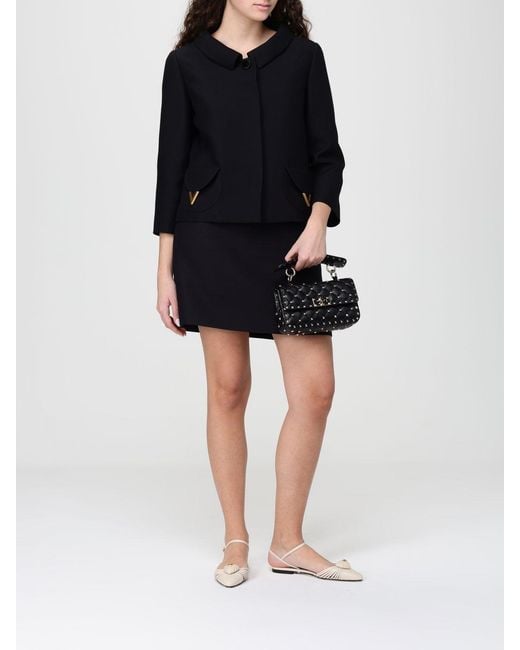 Valentino Black Crêpe Mini Skirt