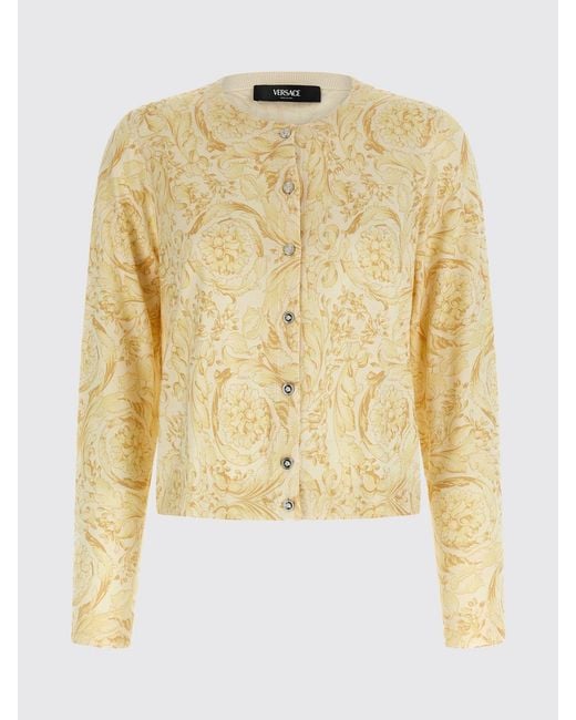 Versace Natural Baroque Silk Cardigan
