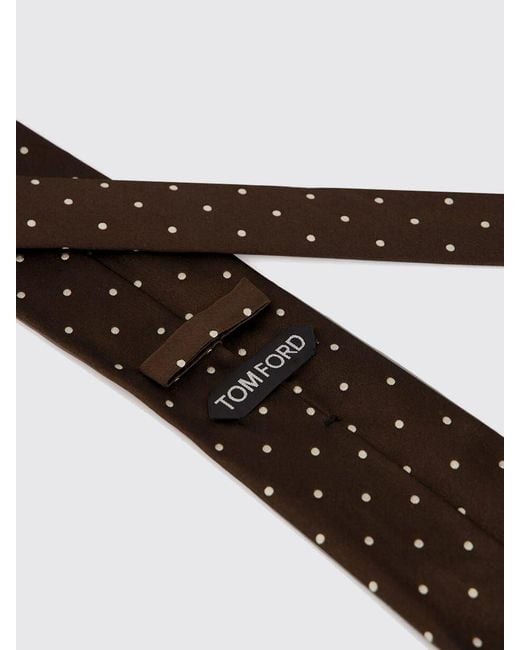 Tom Ford White Classic Polka Dot Tie for men