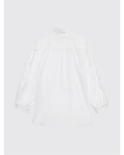 Valentino White Cotton Shirt With Inserts