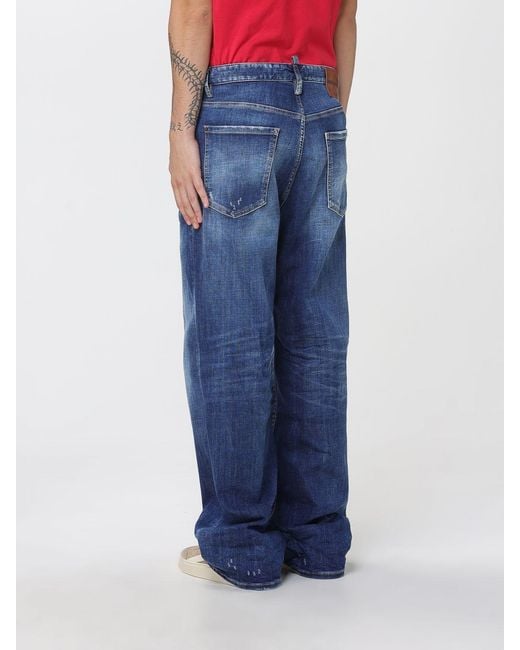DSquared² Blue Distressed Jeans for men