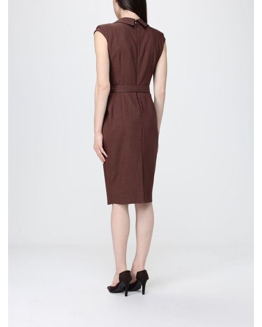 Pinko Purple Midi Crepe Dress
