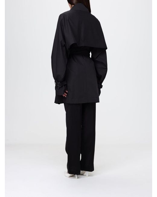 Totême  Black Cotton Double-Breasted Trench Coat