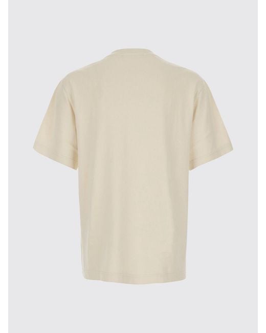 Jacquemus Natural Contrast Appliqué Logo Cotton Crew-Neck T-Shirt for men