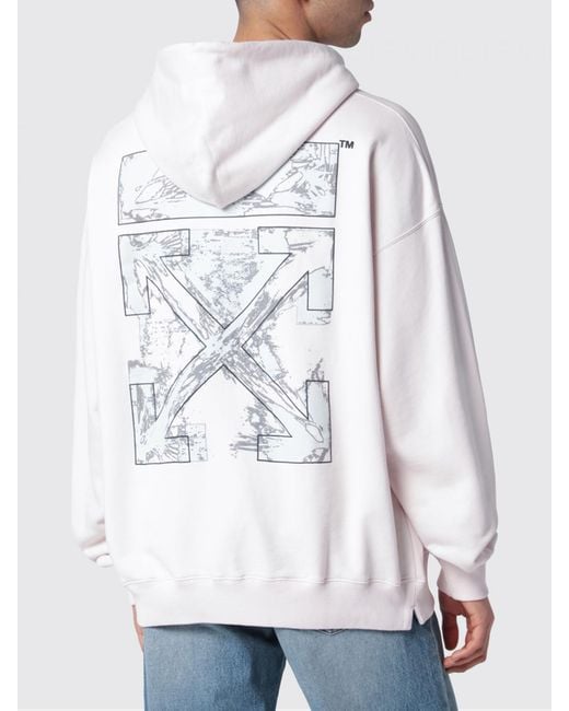Off-White c/o Virgil Abloh White Cotton Sweatshirt With Arrow Print for men