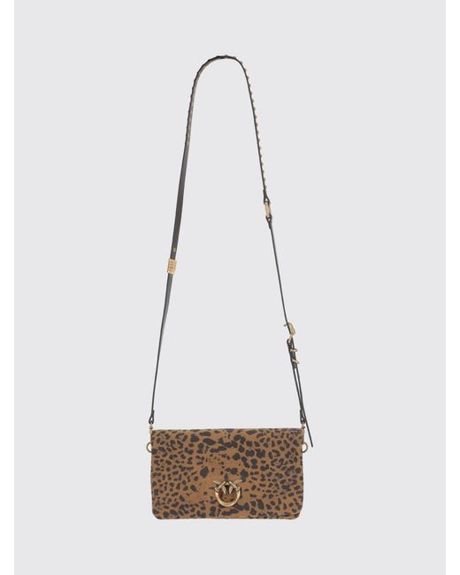 Pinko White Love One Slouchy Foldover Bag