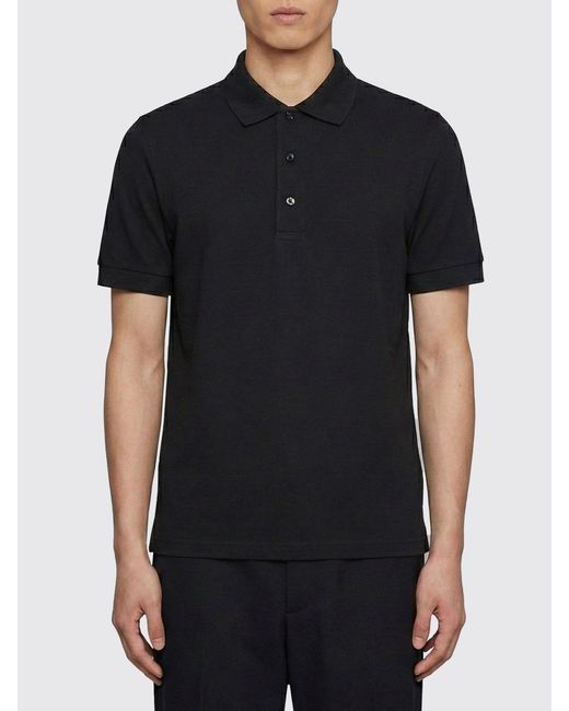 Tom Ford Black Basic Cotton Polo Shirt for men