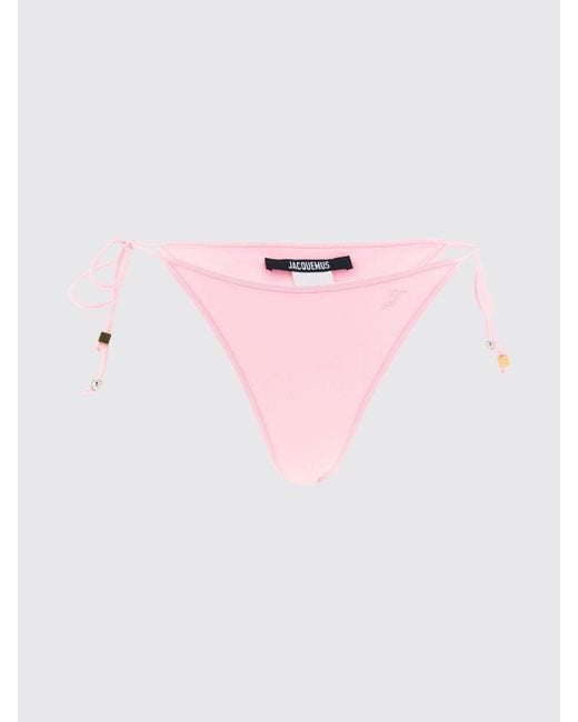 Jacquemus Red Mid-Rise Bikini Bottoms With Adjustable Side Ties