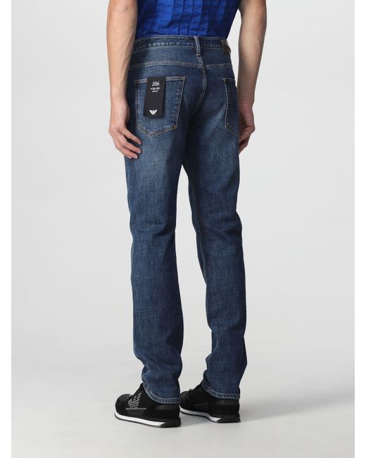 Jeans Emporio Armani de Denim de color Azul para hombre | Lyst