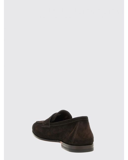 Santoni White Carlos Suede Loafers for men