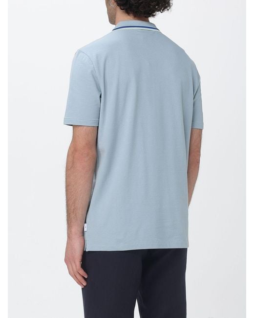 Paul Smith Blue Organic Cotton Polo Shirt for men