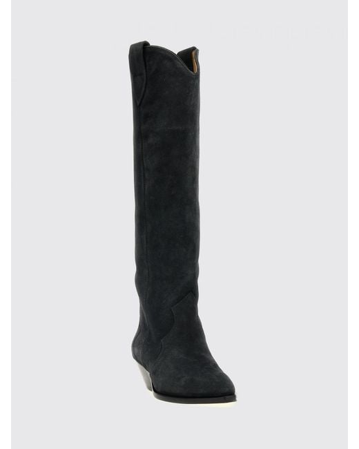 Isabel Marant Black Flat Ankle Boots