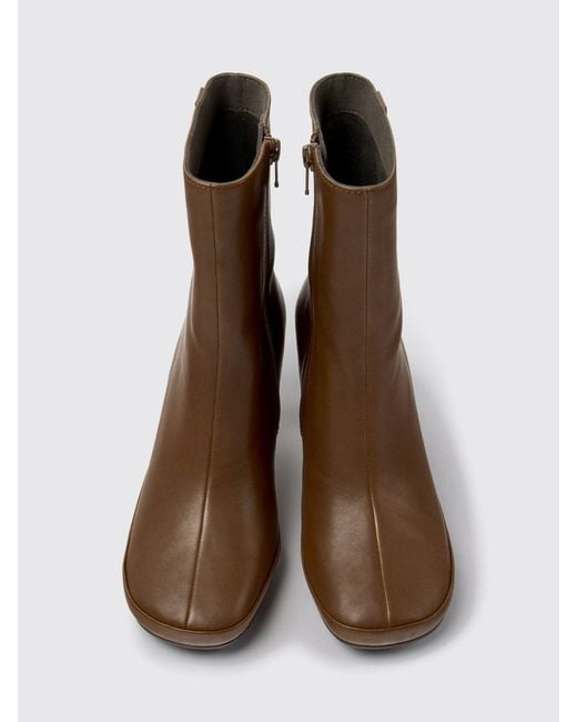 Camper Brown Flat Ankle Boot